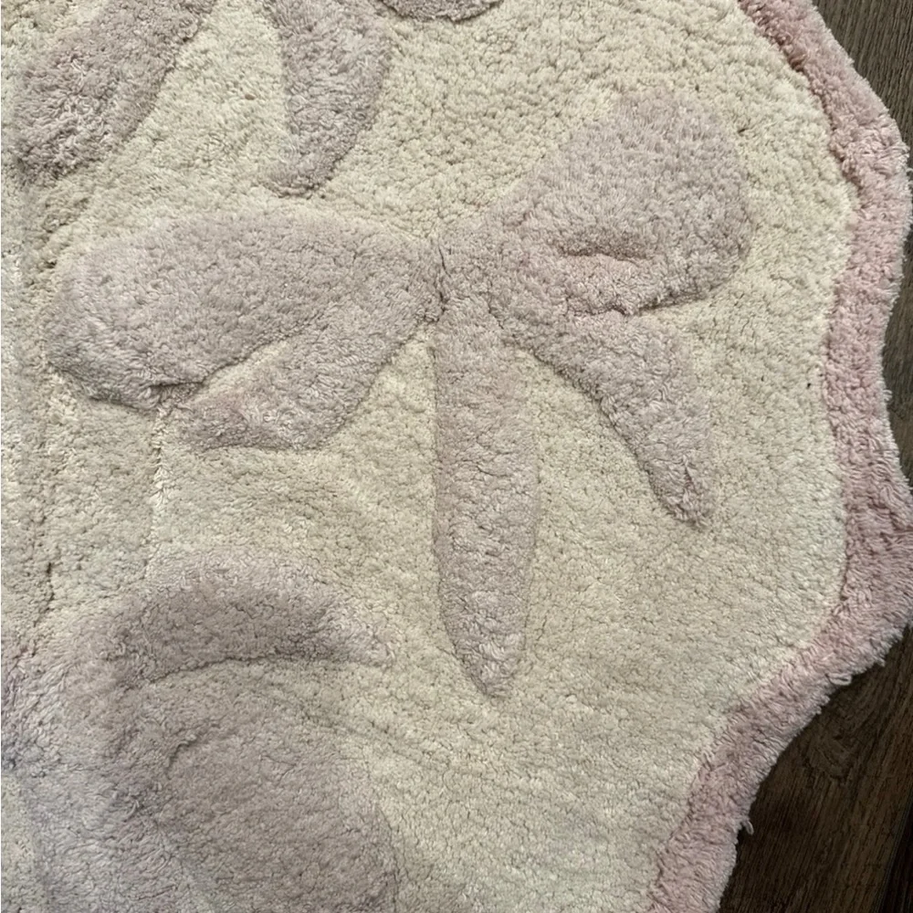 Pink Bow Bath Mat